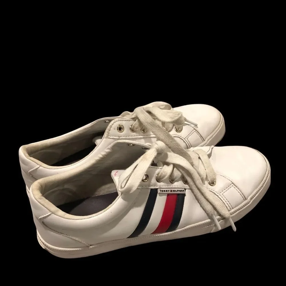 Tommy Hilfiger White‎ Leather Sneakers